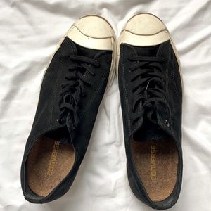 Men’s converse jack Purcell black suede shoes
